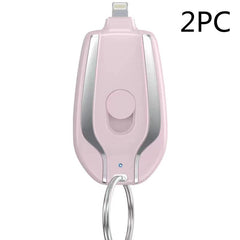Keyring Charging Bank Wireless Portable 1500 Mah Emergency Power Supply Telescopic Small Mobile Power Supply