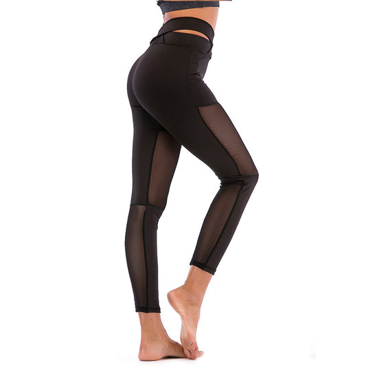 Waistline elastic yoga pants