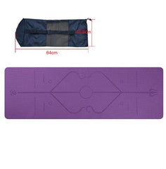 Tpe yoga mat body position line 6mm non-slip environmental protection fitness yoga mat
