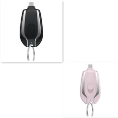 Keyring Charging Bank Wireless Portable 1500 Mah Emergency Power Supply Telescopic Small Mobile Power Supply